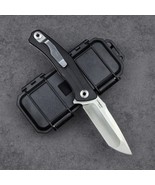 Sandvik Steel Ball Bearing Folding Hunting Survival Knife G10 Handle Cli... - £74.42 GBP