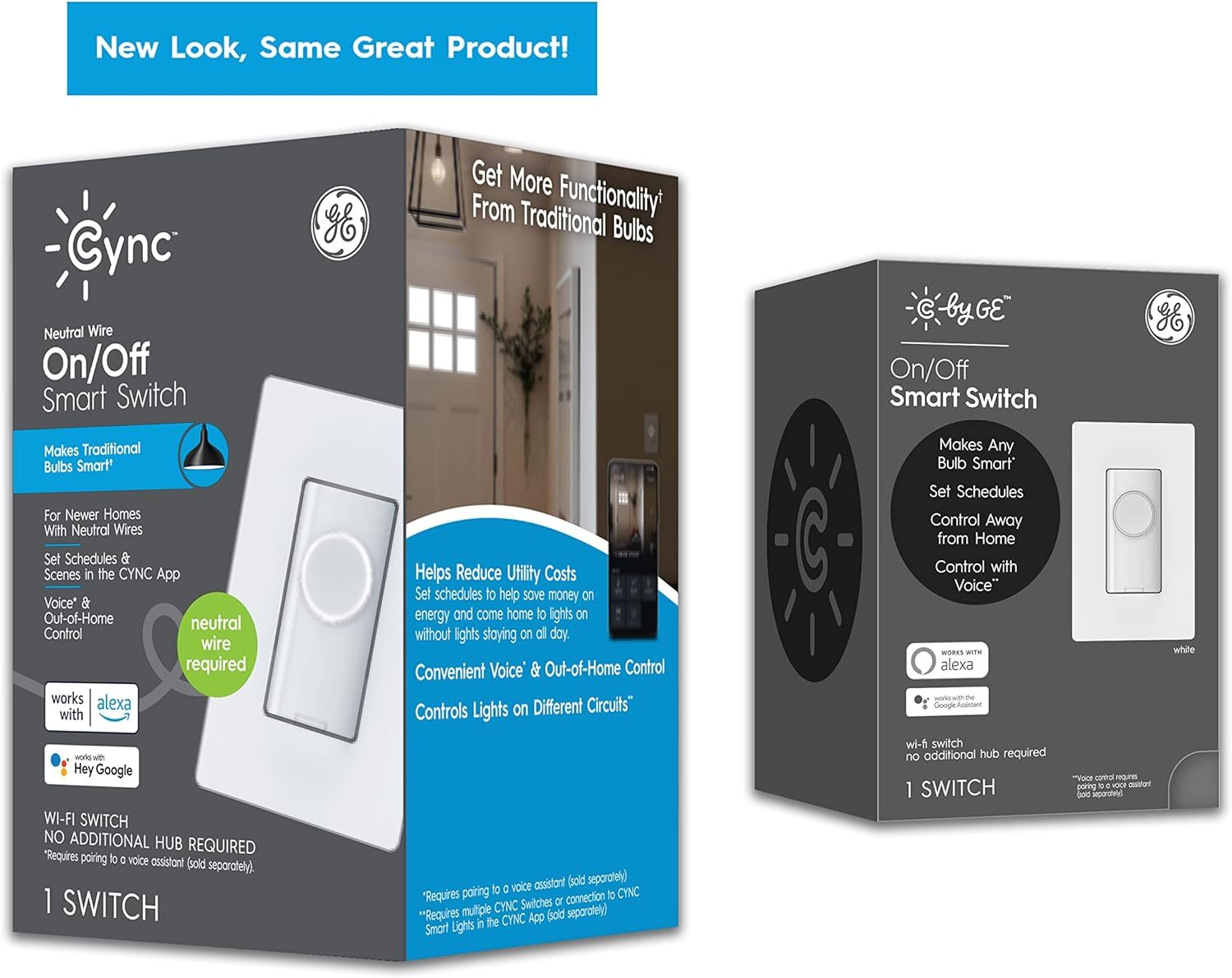 Ge Cync Smart Light Switch, Button Style, Neutral Wire Required,, 1 Pack - $36.99 Ge Cync Smart Light Switch, Button Style, Neutral Wire Required,, 1 Pack - $36.99