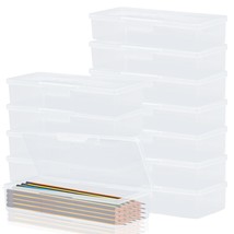 Clear Pencil Box,12 Pack Large Capacity Pencil Box, Office Supplies Storage Orga - £31.44 GBP