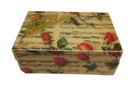 Vintage Reuge Wood Musical Jewelry Box Swiss Movement The Anniversary Waltz 6X4" - $19.70
