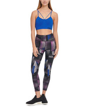 DKNY Womens Activewear Seamless Strappy Low Impact Sports Bra, Large, Lapis Blue - £25.26 GBP