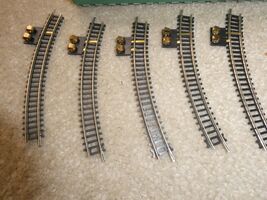 Lot of 5 Vintage N Scale Curved Terminal Brass Track Sections 4 3/4" Long - $14.85