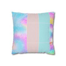 Decorative Throw Pillow Covers With Zipper - Set Of 2, Pastel Colorblock Waterco - £29.98 GBP