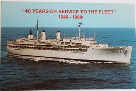 U.S.S. Dixie (AC-14) 40 Years o Service to the Fleet 1940-1980 Post Card - £3.10 GBP