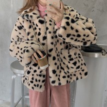 Harajuku Girls Cute Loepard   Coats Women 2020 Winter Stylish Polka Dot ... - £143.06 GBP