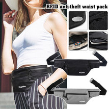 Travel Money Belt RFID Blocking Running Waist Bag Fanny Pack Wallet Wate... - £8.72 GBP+