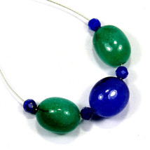 Blue &amp; Green Ropada Lapis Lazuli Faceted Beads Briolette Natural Loose Gemstone - £2.34 GBP