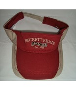 Beckett Ridge Golf Country Club Visor Hat Maroon Adjustable One Size - $373.46 MXN