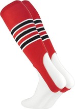 TCK Striped Baseball Stirrups Softball Stirrups 7 Inch Scarlett/White/Bl... - $15.61 CAD