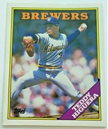 1988 Topps Teddy Higuera Baseball Duo-Tang School Paper Pocket Folder  New - $9.99