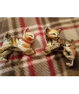 Vintage Japan Porcelain Figural Kitty Cats Salt Pepper Shakers  - $9.50