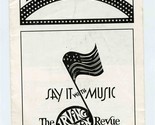 Say It With Music Program The Irving Berlin Revue Kaye Ballard New York - £12.70 GBP