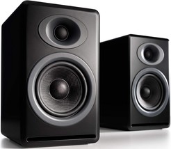 Black Audioengine P4 Passive Bookshelf Speakers | High-Performance Home Stereo - £253.89 GBP