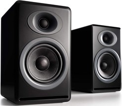 Black Audioengine P4 Passive Bookshelf Speakers | High-Performance Home Stereo - £242.18 GBP