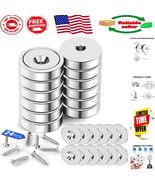 Strong 30lbs Rare Earth Magnets with Countersunk Hole for Easy Installation - $626.60 MXN