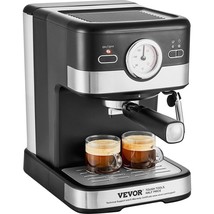 VEVOR Espresso Machine, 15 Bar Semi-Automatic Espresso Maker with Milk Frother - £92.30 GBP