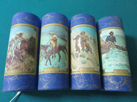 4 Remington and Russell Highball Glasses  Old American West 1950s - £97.03 GBP