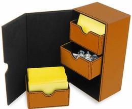 BCW Orange Leatherette Deck Box Vault LX Hold 200 Sleeved - $24.94