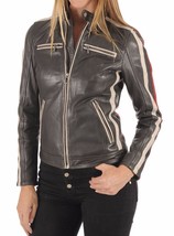 Women Leather Jacket Slim fit Biker Motorcycle Genuine Lambskin Jacket W... - £93.70 GBP