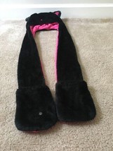 Total Girls Soft Faux Fur Animal Cat Hoodie Hat Attached Scarf &amp; Mittens... - $33.95