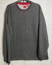 Arrow Men&#39;s Gray Shirt Size XXL Long Sleeve Pullover Henley Sweatshirt - £10.10 GBP