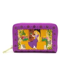 Loungefly Disney&#39;Tangled Wallet Princess Stories Series Zip Around Rapunzel NWT - £18.13 GBP