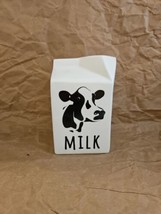 Ceramic Milk Carton Creamer ~ MILK COW ~ 6&quot; - £12.92 GBP