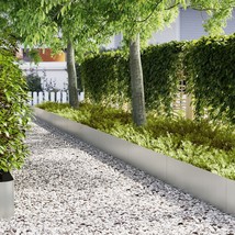 vidaXL Lawn Edgings 10 pcs 39.4x0.2x11.8 in Galvanized Steel - $252.53 CAD