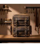 Backpack 17" Laptop Bag  Vintage Brown Genuine Cowhide Travel Rucksack f... - $149.00