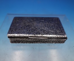 French .800 Silver Box Ornate Chasing w/ Snowflake Medallion GW Interior... - $256.41