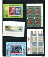 Worldwide   Accumulation 5 Souvenir Sheets+Blocks of 4++ 14094 - £7.88 GBP