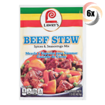 6x Packets Lawry's Beef Stew Flavor Spices & Seasoning Mix | No MSG | 1.50oz - £17.92 GBP