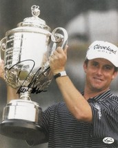 David Toms signed 8x10 Photo 2001 PGA Championship w/ Trophy (vertical) - £26.55 GBP