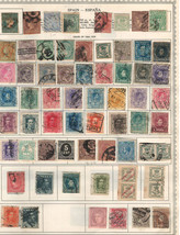 SPAIN 1866-1930  Very Fine Mint &amp; Used Stamps Hinged on  List: 2 Sides - £7.08 GBP