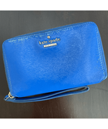Kate Spade Laurie Cedar Street Patent Leather Wallet Wristlet Orbit Blue - $837.00 MXN