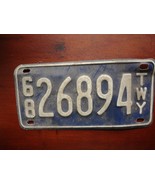 1968 NYS THRUWAY TOLL PERMIT LICENSE PLATE  26894 - €16,36 EUR