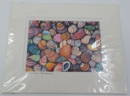Holly Kitaura Fine Art Print Seashell Collage 8X10 Matted 8X5.5 Signed Picture - £15.94 GBP