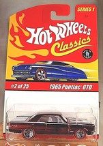 2004 Hot Wheels Classics Series 1 2/25 1965 PONTIAC GTO Dark Red w/RL Chrome 5Sp - £11.97 GBP