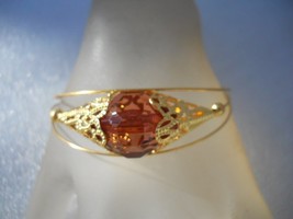 Gold Cuff Bracelet w/ Crystal Stone Fashion Jewelry - $17.99