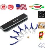 Ergonomic 7-Piece Jewelry Pliers Set with Travel Pouch - Perfect for Crafts - $847.82 MXN