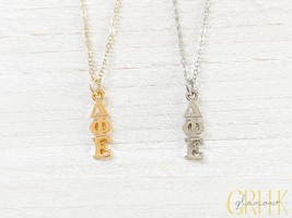 Delta Phi Epsilon Sorority Greek Lavalier Drop Necklace (D Phi E, Deeph,... - $174.31 MXN
