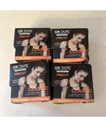 4 ct OK Kinesiology Tape 10” Precut Strips Classic 2 Pink &amp; 2 Black 2”x1... - $26.88 CAD