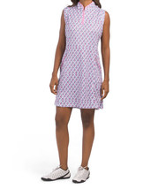 NWT Ladies Bermuda Sands Dahlia Pink Gray Sleeveless Golf Tennis Dress S... - £43.24 GBP