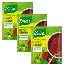KNORR Barszcz Czerwony RED BORSCHT instant red beet soup -3pc. FREE SHIP... - $10.88