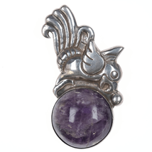 William Spratling sterling Bird pin with amethyst - $851.40