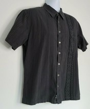 Kuhl Mens Shirt Large Gray Short Sleeve Collared Button Western Organic ... - $26.99