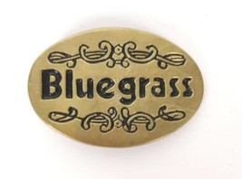 Bluegrass Mens Belt Solid Brass Buckle Country Music Circa 1978 - £21.07 GBP