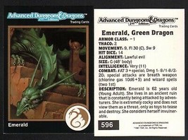 1991 TSR AD&amp;D Gold Border RPG Fantasy Art Card #596 Dungeons &amp; Dragons ~ Green - £5.43 GBP