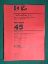 1975 CP Rail Guidance Of Employee Time Table 45 Eastern Region Northern ... - £12.69 GBP