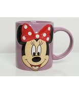 Minnie Mouse 3D Relief Red Bow Purple Coffee Mug Disney Disneyana Jerry ... - £10.19 GBP